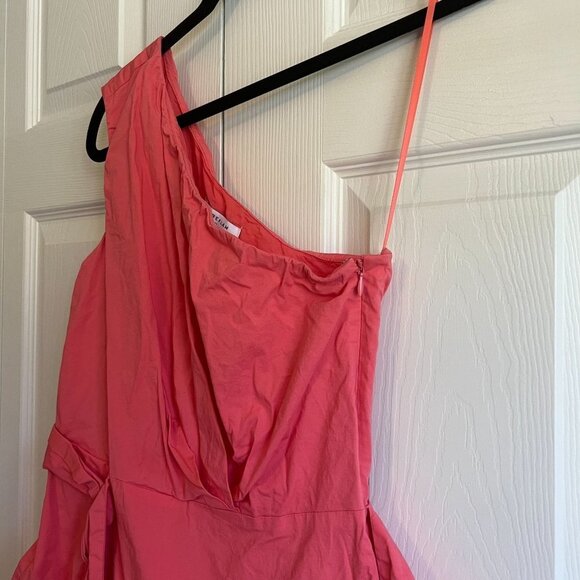 Derek Lam Collective Coral Pink One Shoulder Puff Dress Women's Size 40, US 4 - Picture 4 of 12